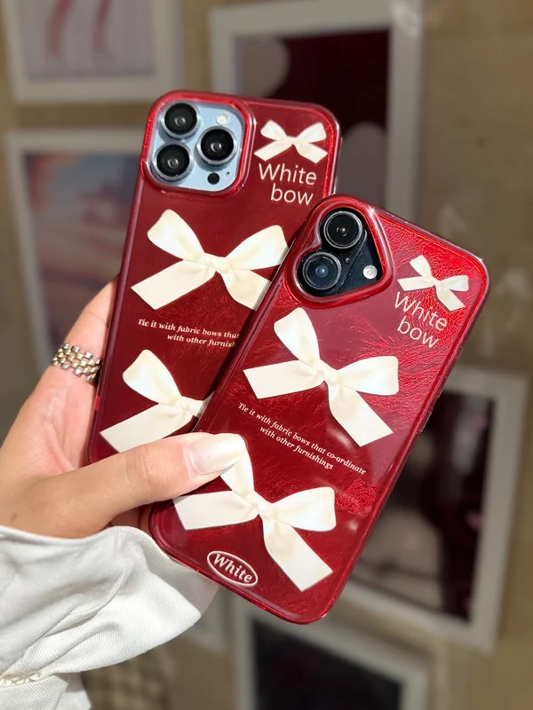 قاب چری white bow آیفون