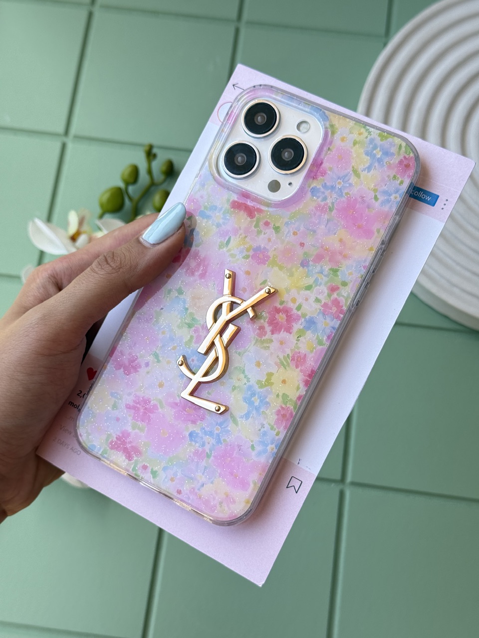 قاب YSL Pink Garden آیفون