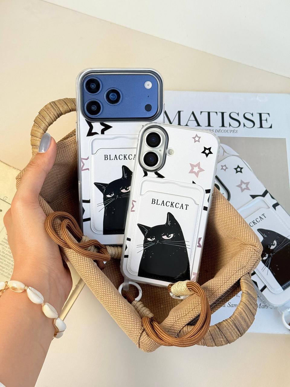 قاب Black Cat جاکارتی دار آیفون و سامسونگ