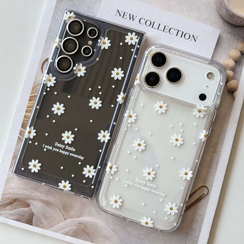قاب شیشه ای گل بابونه آیفون