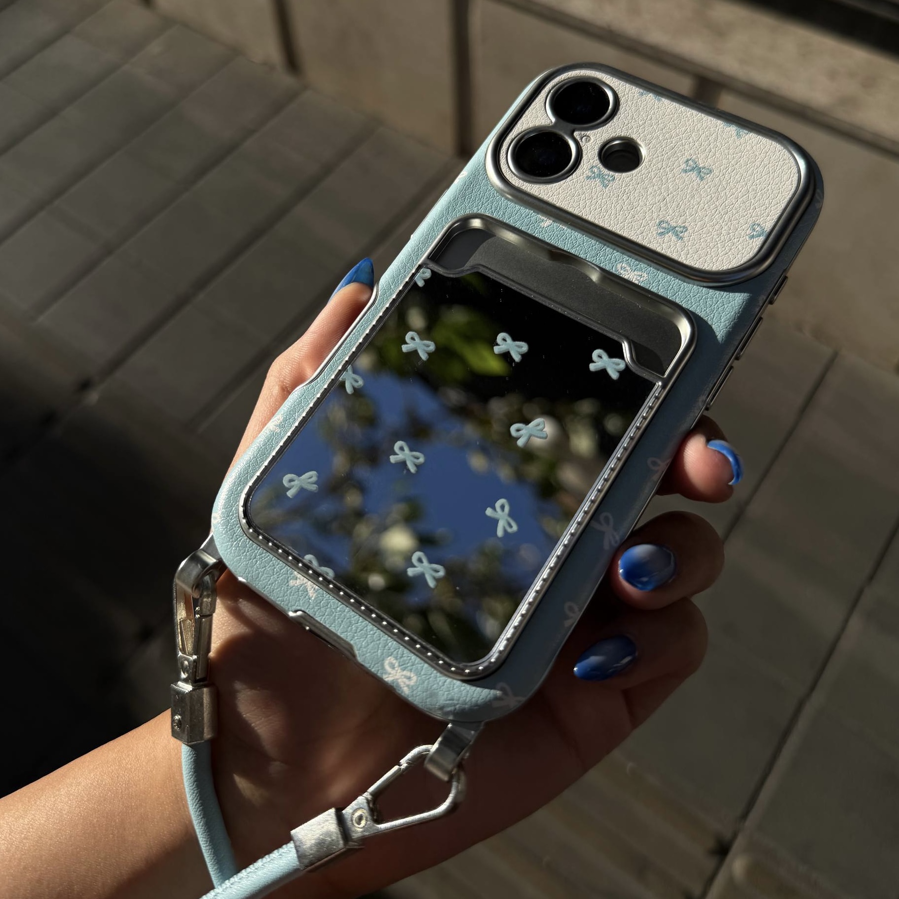 قاب blue ribbon mirror آیفون