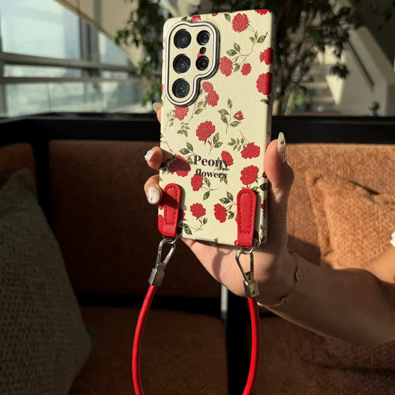 قاب Red rose flowers بنددار سامسونگ